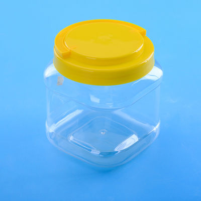 Pots en plastique carrés libres de couvercle à visser de BPA 1450ml 131mm