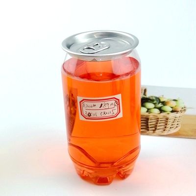couvercle en aluminium argenté de Juice Plastic Beverage Jar With de soude claire d'ANIMAL FAMILIER de 300ml 10oz