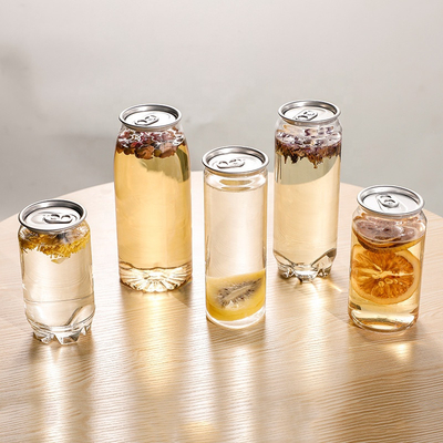 la boisson non alcoolisée transparente de l'ANIMAL FAMILIER 350ml peut vider la boisson en plastique de soude peut avec le couvercle ouvert facile