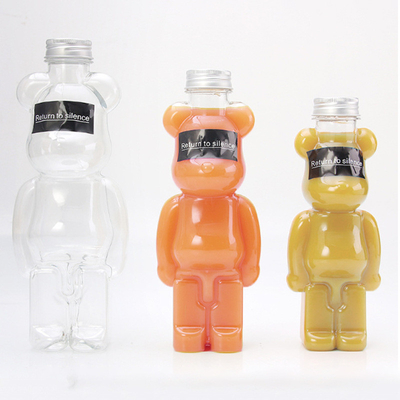 Bouteilles en plastique de vis d'ours pour Juice Bubble Tea Voss Black 100ml