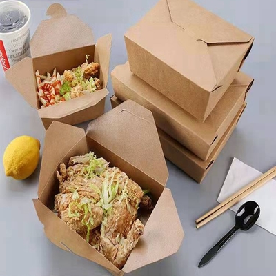 Le restaurant de papier en gros sortent la nourriture de boîte pour aller conteneur
