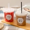 Le en plastique de tasse de dessert de l'espace libre 8oz jetable crème le conteneur Logo Custom de Boba
