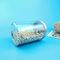 Pots en plastique clairs droits de stockage de nourriture de 32 onces avec les couvercles argentés de vis