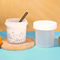 Tasse en plastique de crème glacée de pots de nourriture d'OEM 200ml avec le chapeau