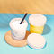 Tasse en plastique de crème glacée de pots de nourriture d'OEM 200ml avec le chapeau