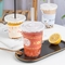 FDA 24 tasses en plastique d'once avec le couvercle pour les tasses dures jetables de boisson de café du thé pp de lait de yaourt
