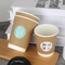 tasses de café de papier peint du double 12oz avec des couvercles et des pailles jetables