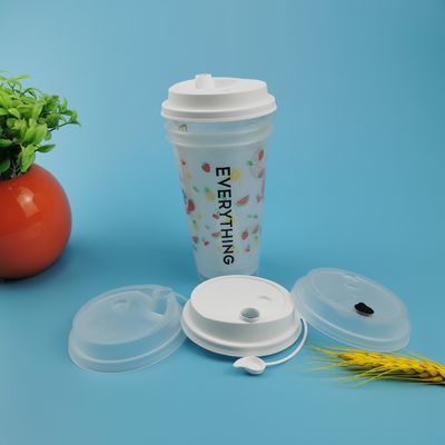 tasse en plastique libre mate de 500ml 16oz pp BPA Boba