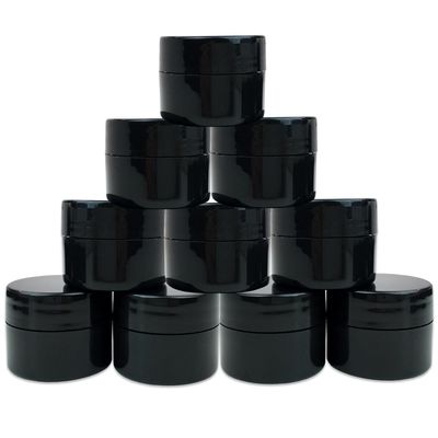 pots en plastique de couvercle à visser du noir 500ml pour la crème cosmétique de nourriture