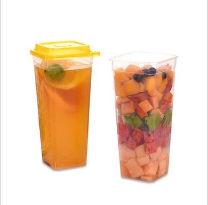 Tasses en plastique de la bulle pp de la place 24Oz 500ml Boba à mur unique