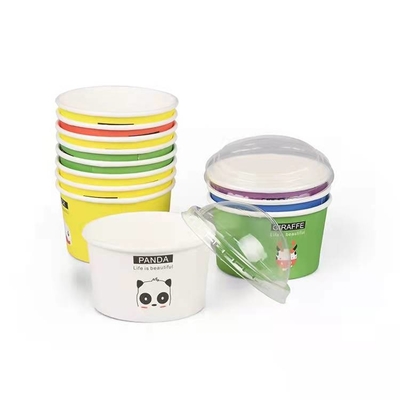 Conteneurs de papier jetables de crème glacée de tasses de thé de bulle de FDA 320ml avec la douille