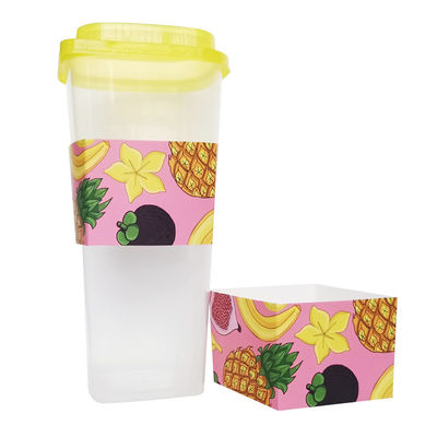 Tasses en plastique de la bulle pp de la place 24Oz 500ml Boba à mur unique